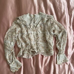 Love Shack Fancy Ruffle Blouse